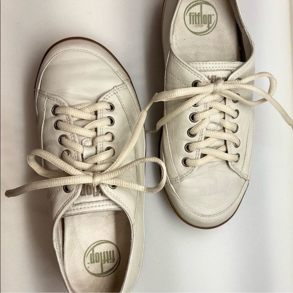 FITFLOP Vintage Sneakers 114-089 Ivory Supertone Trainer Women's 👟sz 5